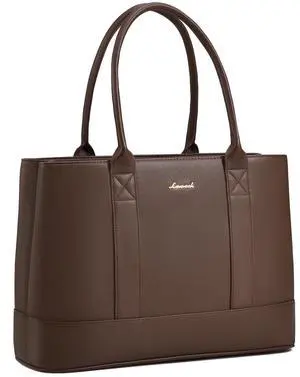 LOVEVOOK Laptop Bag for Women, 15.6 inch Computer Work Tote Bag, Waterproof Leather Shoulder Bag, Large Capacity Business Handbag, Office Briefcase for Gift, Travel, Teacher