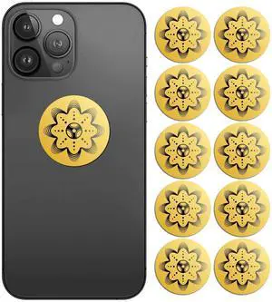 Stickers for Cell Phones/Tablets/Laptops/All Devices, [Reusable], Suitable for Anyone,24K Gold (10 Pcs)