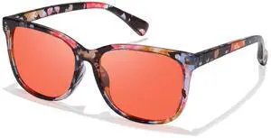 SODQW Gaming Blue Light Blocking Glasses for Men Women Reduce Eyestrain Orange Aviator Eyeglasses for Computer TV