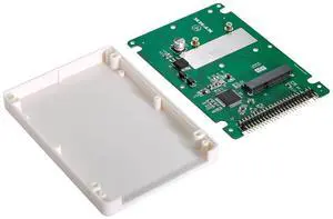 NFHK mSATA Mini PCI-E SATA SSD to 2.5 inch IDE 44pin Notebook Laptop Hard Disk case Enclosure White