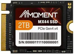 MMOMENT 2TB MX44 M.2 2230 NVMe SSD, PCIe Gen4 x4 Internal SSD, Up to 5100MB/s Read & 4800MB/s Write, Single-Sided, Compact 2230 Form Factor, Compatible with Steam Deck, ROG Ally, Surface Pro/Laptop
