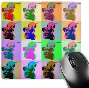 3dRose LLC 8 x 8 x 0.25 Inches Mouse Pad, Carton Dachshund Pop Art (mp_8071_1)