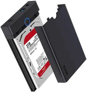 SSK 3.5 External Hard Drive Enclosure USB 3.0 to SATA Lay-Flat Tool-Free Case Dock for 3.5 2.5 inch SSD/HDD up to 20TB Hard Drive Docking Station Supports UASP Trim