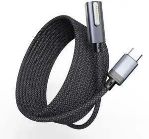 YBSGO 140W USB-C to Magnetic 3 Cable 6.6FT/2M, 90° Charger Cord Compatible with Magsafe Charging for 2024 MacBook Air M3 13" 15"/Pro 14" 16", 2023/2022 Air 13 15" M2/Pro 14" 16", Pro 2021 M1 14" 16
