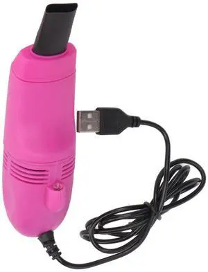 TUORE Mini Keyboard Cleaner, Stable Current Mini Computer Vacuum USB Handheld for Crumb (Rose Red)