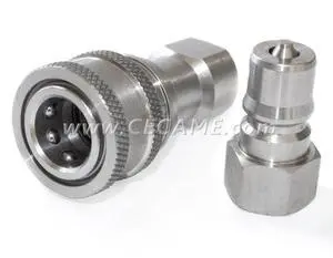 DT 1/4" Stainless Steel Quick Connect Coupler Valve Carpet Cleaning Wand Truckmount