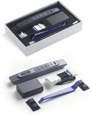 USB hub for Tesla Model 3 Model Y - with Physical Buttons, 2-Port (USB & Type-C) Quick Charger, for Centre Console