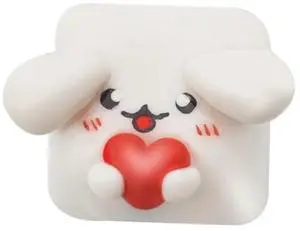 Rturbraz Handmade Cartoon Cat Keycap,Custom 3D Artisan Keycap,Cute Clay ESC Key Caps Personalized Replacement Key Caps for Cherry MX Mechanical Gaming Keyboard (Love Heart Puppy)