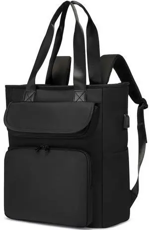 LUNLOPIK Laptop Backpack Womens Convertible Daypack Work Travel Backpack Computer Bookbag with USB Charging Port Fits 15.6 Inch Notebook