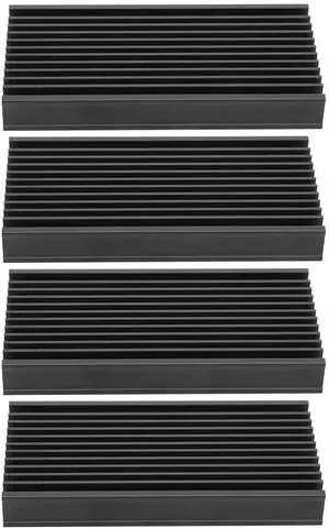 4Pcs Aluminum Heat Sink - Large Heatsink Chip Heat Diffusion Cooling Fin - Black - 50 x 12.7 x 100mm / 2 x 0.5 x 4in
