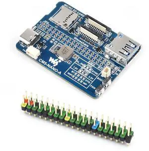 Waveshare Nano Base Board (A), Compatible with Raspberry Pi Compute Module 5, Base Board for CM5 Lite/eMMC, with Multiple Peripheral Interfaces