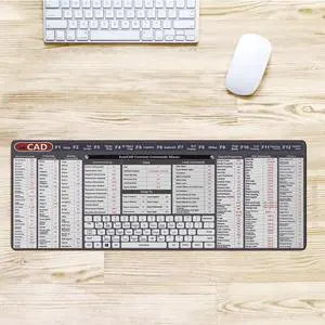 Engineer Architect Gifts Ultimate Auto cad Command Alia SES Shortcuts Mouse Mat, Quick Command Reference for Auto cad Users Mousepad,Gift for Architect Desk Mat Gaming Desk Mat KMH