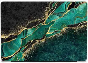 Fulbrio Arts Compatible with MacBook Air 13 inch Hard Shell Matte Finish Case Skin, 2022 Release A2681 M2 Slim Matte Finish Hard Shell with Keyboard Cover,Green Marble