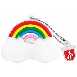 BorlterClamp 64GB USB Flash Drive Cute Cartoon Rainbow Cloud Model Memory Stick, Gift for Students and Children
