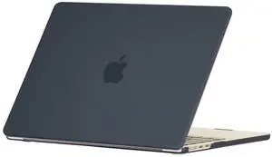 Compatible for MacBook Air 13.6 inch Case M4 M3 M2 2025 2024-2022 Release Model A3240 A3113 A2681, Sturdy Protective Hard Shell Case Cover for MacBook Air M2 13 inch (Black)