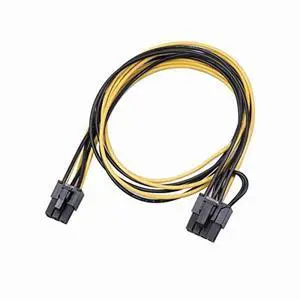 BitcoinMerch.com - 6pin to 8pin (6+2pin) Extension Adapter VGA Cable for Graphics Card GPU 19" Inch