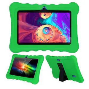 AKNICI 7 Inch Silicone Case for Haehne 7 Inch Tablet/ZONKO 7/G-Anica 7/IRULU 7/ANTEMPER 7/MEIZE 7/Dragon Touch Y88X Pro/Pritom 7/Veidoo 7/Foren-Tek 7/Hoozo 7/LAMZIEN 7 Inch Kids Tablet - Green