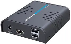 AGPTEK HDMI KVM Extender(Only Receiver) Over Single Cat 5/5E/6/7 Ethernet Cable- Signal Extension Up to 120m/365Ft- Ultra HD 1080p@60Hz AGPTEK HDMI KVM Extender(Only Receiver) Over Single Cat 5/5E/6/7 Ethernet Cable- Signal Extension Up to 120m/365Ft- Ultra HD 1080p@60Hz