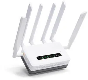 GL.iNet GL-XE3000 (Puli AX) 5G Router with Dual SIM Card Slot, Wi-Fi 6 Cellular Routers, Built-in Battery, Multi-WAN, VPN, OpenWrt, Secure 5G Router for Office, Retail, Events, Business
