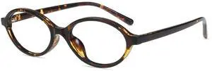 Firmoo Oval Blue Light Blocking Glasses Reduce Eye Strain Computer Gaming Eyeglasses Bluelight Glasses for Woman/Men, Tortoise,DS52040