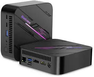 Blackview Mini PC Gmaing Ryzen 7 5825U (Upgraded 7430U) Mini Computers 32GB RAM 1TB SSD NVME PCIe3.0 SSD Desktop PC WiFi6/USB 3.2 x 2/4K UHD/RGB Light/Type C 3.0 x 2/BT 5.2