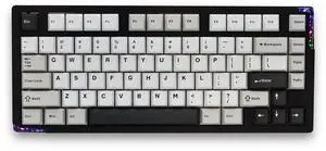 Glacier Weikav Stars75s, Wireless/Wired, Detachable USB-C, Hot Swappable, CNC Aluminum Case, RGB Lighting, Pre-Built Mechanical Keyboard (Black Anodizing, Standard Cable)