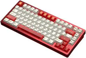 KEEBMONKEY WOBKEY Rainy 75 RT Rapid Trigger CNC Aluminum Wired Gaming Keyboard, Hall Effect Mechanical Keyboard, Adjustable Actuation, 8K Polling Rate, 0.125ms Latency. (Pro Red)