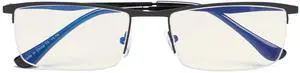 CessBlu UV Protection,Anti Blue Rays,Half-rim Computer Reading Glasses (Black) +1.75