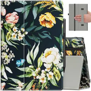 VORI Case for All-New Amazon Kindle Fire HD 10 Tablet (13th/11th Generation 2023/2021 Release) and Fire HD 10 Plus - Slim Folding Stand Folio Cover with Auto Wake/Sleep & Hand Strap, Blushing Floral