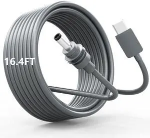 Starlink Mini USB C to DC Power Cable, 16.4FT/5M Starlink Mini Cable USB Type-C Input to DC Cord, Work with 100W+ PD Source Power Bank 20V PD Charger, Waterproof Accessories