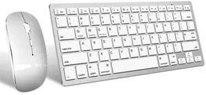 Wireless Bluetooth Keyboard and Mouse Set, Portable Slim Silent Cordless Keyboard and Mouse Combo Compatible with iPad/Mac/MacBook/Android/Windows/PC/Computer