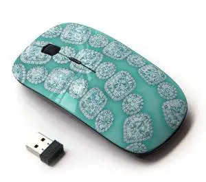 KOOLmouse [ Optical 2.4G Wireless Mouse [ Diamonds Gemstones Gems Green Bling ]