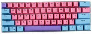 CORN 61 Key Layout OEM Profile PBT Thick Keycaps for 60% Mechanical Keyboard for RK61,GANSS ALT61,IKBC Poker,Anne PRO,GH60,iqunix f60 (Violet)