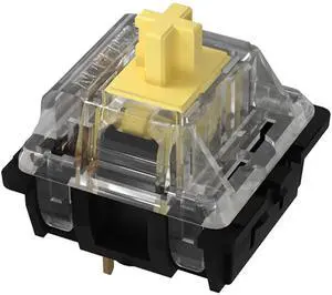 GATERON KS-8 Keyboard Switches, 5 Pin Through-Hole LED Compatible for MX Mechanical Keyboard(35PCS) (Yellow)