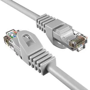 Cables Direct Online Cat5e 100FT Network Ethernet Patch Cable, 350Mhz Internet Wire, Compatible with PC, Laptop, Modem, Router, TVs, Printer Cord, Consoles for Home and Office, Gray