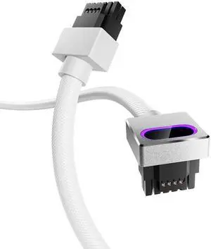 AsiaHorse Hydrus-16PIN GPU PSU Extension Cable ARGB Light, Copper Wire Motherboard Power Extension Cable Integrated Minimalist Design, 2000W Power (Whole Set), PC Power Cord for RTX 4070, 4080, 4090