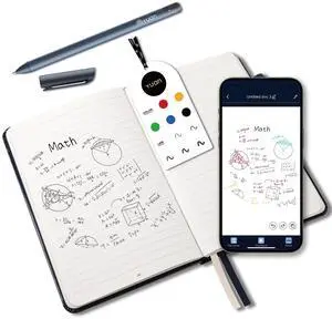 Smart Pen with Real Paper Notebook, Digital Pen for Note Taking, Smart Writing Set, Real-time Sync for Digitizing, Smart Notebook, 5 X 8inch, Navy, Storing,Sharing Paper Notes via APP for Android/IOS