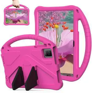 Sfulatdc Tablet Case with Built-in Handle and Kickstand Lightweight Kids Friendly Shockproof Cover Compatible with T-Mobile REVVL Tab 5G 10.36" Rose