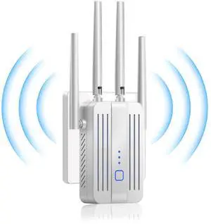WiFi Extender Signal Booster for Home: Internet Repeater Long Range Covers Up to 45+ Devices and 8470 Sq.ft for Apartment Basement Office House (White, XL)