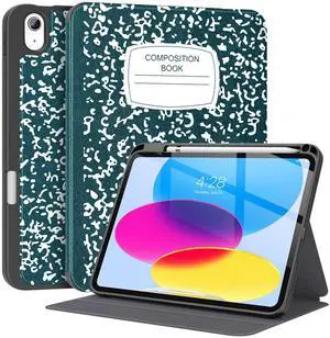 Supveco Case for ipad 10th Generation 10.9 Inch 2022 with Pencil Holder-[Multi Viewing Angles+Auto Wake/Sleep], Premium Folio Stand Case with Soft TPU Back Cover for iPad 10th Gen 2022-Teal
