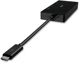Belkin USB-C Video Adapter, DisplayPort/DVI/HDMI/USB-C/VGA, 4.33" Black