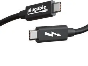 Plugable Windows Transfer Cable 6.6ft (2m), Thunderbolt 10Gbps, Bundled with Bravura Software for Windows PC to PC Migration - Unlimited Uses. Works Between Thunderbolt, USB4 PCs