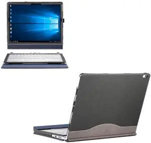 Case for Microsoft Surface Book 3 2 1 13.5 inch Laptop Detachable PC Cover Notebook Sleeve Computer Bag with Stylus Holder (Grey, 13.5)