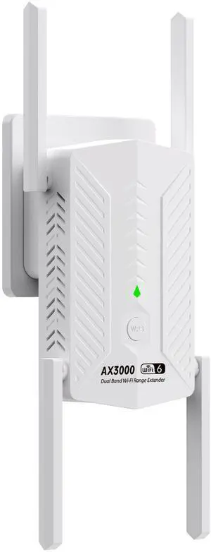 AX3000 WiFi 6 Extender, Netboost WiFi Extender 2025, WiFi Repeater Wireless Signal Booster with Gigabit Ethernet Port,Dual Band 2.4GHz&5GHz, Covers Up to 12,999sq. ft, Faster Speed, Quick Setup