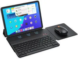 Bluetooth Keyboard and Mouse for iPad, Wireless Portable Keyboard and Mouse Rechargeable, for iPad 10th Gen/A16 11th/Mini/Pro/Air 11inches, iPhone(Not Included Case)