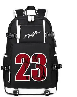 Txiujou Basketball Player 23 Student School Bag, Laptop Backpack, Ultra-Light Travel Bag, For Men And Women (Black4)