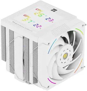 Thermalright Phantom Spirit 120 Digital Snow CPU Air Cooler,7 Heat Pipes CPU Cooler,Dual 120mm PWM Fans,Magnetic Attraction-Digital Screen Top Cover,for AM4/AM5/Intel LGA1700/1851/1150/1151/1200