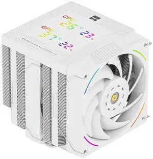 Thermalright Phantom Spirit 120 Digital SNOW CPU Air Cooler, 7 Heat pipes CPU Cooling,Double Tower Cooling,Support for AM4/AM5/Intel lga1700/115X/1200/1851,Magnetic Attraction-Digital Screen Top Cover
