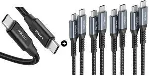 NIMASO 100W & 10GB Data Transfer Cable and 60W Fast Charger Cable