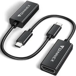 FOINNEX 2 Pack USB C to HDMI Adapters, USB Type-C to HDMI Converter 4K@30Hz, Compatible with MacBook Pro/Air, iPad Pro/Air, XPS, Surface, Galaxy S8-S23